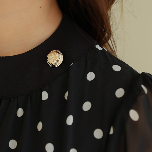 라디에 도트쉬폰원피스