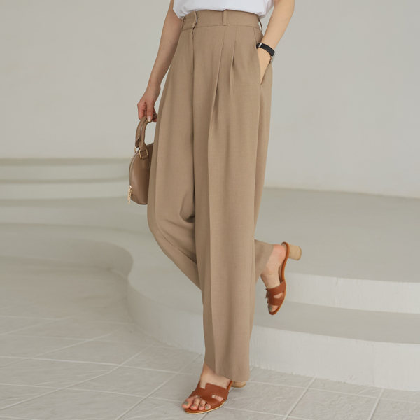 <font color="bb4b57"><b>Limited quantity SALE</b></font><br> Rom&nd Summer Pintuck Wide Slacks (SL)