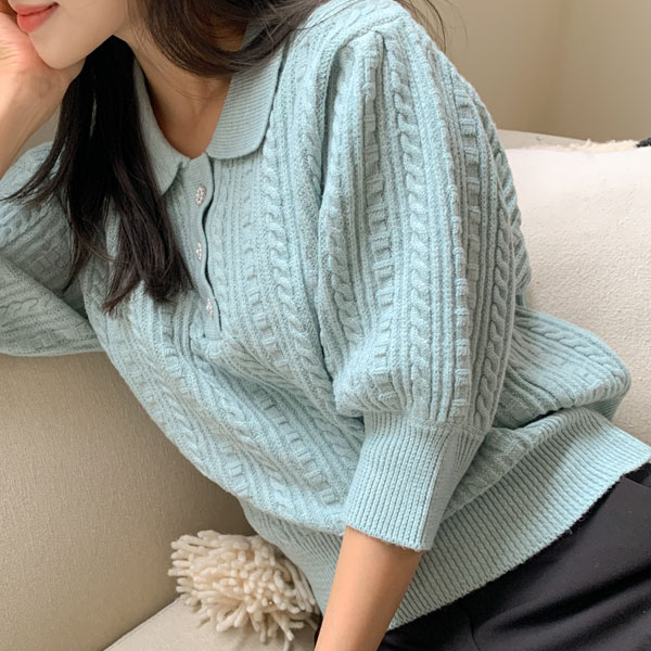 <b>[Limited Quantity SALE]</b> Volume Twist Short Sleeve Knit