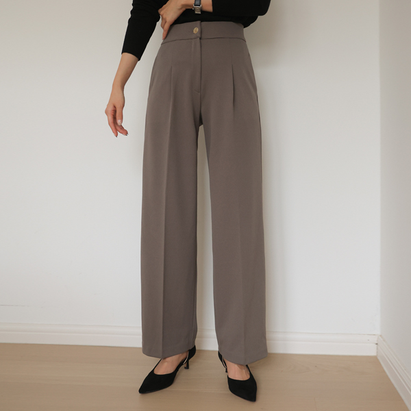 <font color="bb4b57"><b>Limited quantity SALE</b></font><br> Grace Hidden Banding Straight Slacks (SL)