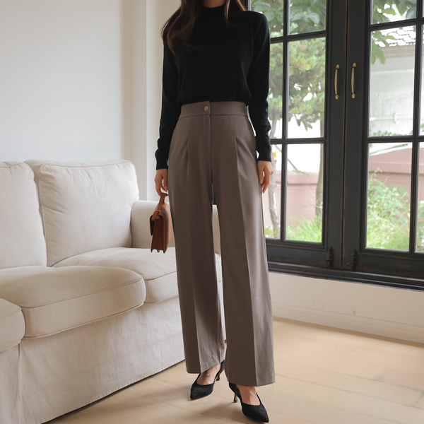 <font color="bb4b57"><b>Limited quantity SALE</b></font><br> Grace Hidden Banding Straight Slacks (SL)