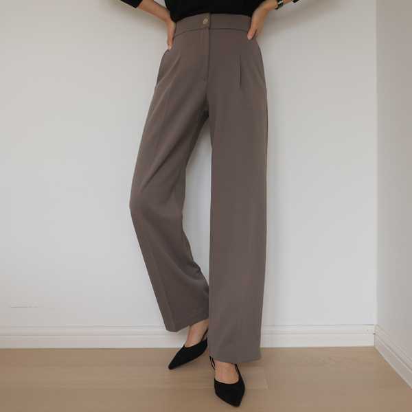 <font color="bb4b57"><b>Limited quantity SALE</b></font><br> Grace Hidden Banding Straight Slacks (SL)