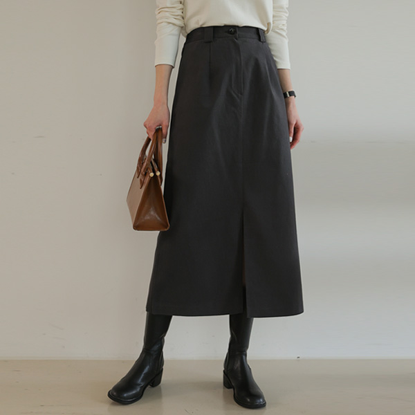<b>[Limited Quantity SALE]</b> Juni Peach Back Banding Slit Skirt