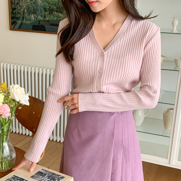 <b>[Limited Quantity SALE]</b> Senne Slim Corrugated Cardigan