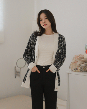 Berga Tweed Knit Cardigan