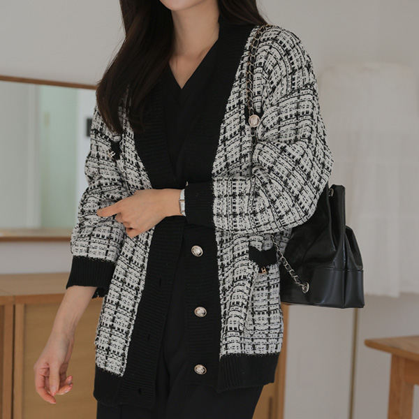 Berga Tweed Knit Cardigan