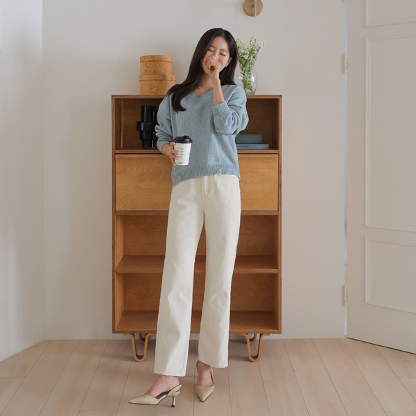 <font color="bb4b57"><b>Limited quantity SALE</b></font><br> Pigment Washing Straight Cotton Pants (SL)