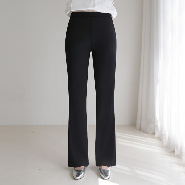 <font color="bb4b57"><b>Limited quantity SALE</b></font><br> [Planning] Simple Tension Up Side-Slit Bootcut Pants