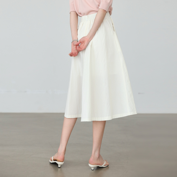 Love Me Pintuck Flare Skirt (Back Banding)