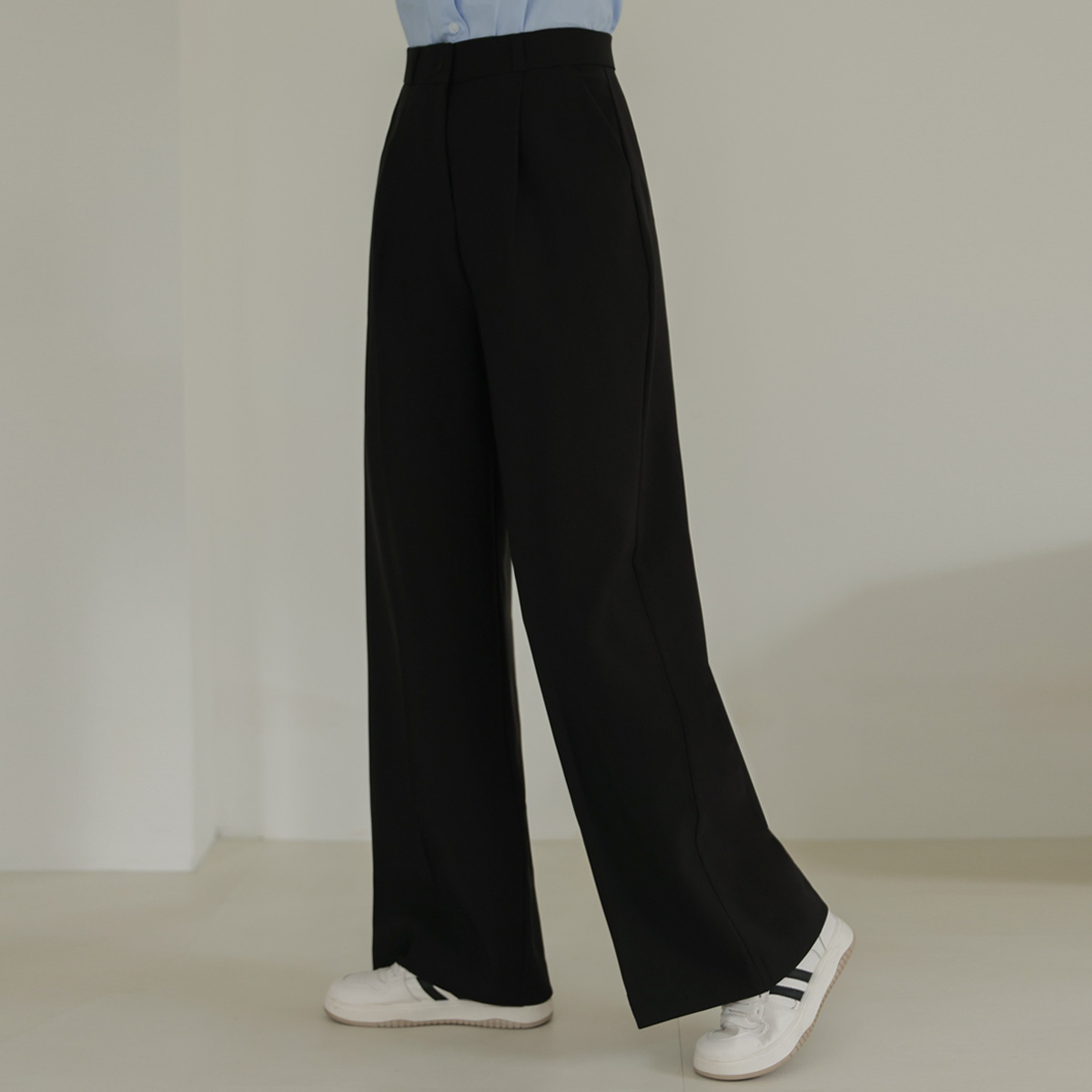 3TYPE Modern Pintuck Wide Slacks