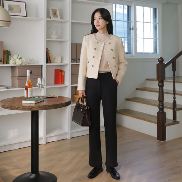 <b>[Made]</b> Life-changing, slim-fitting slacks (ver. Mink)