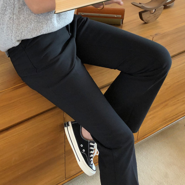 <font color="bb4b57"><b>Limited quantity SALE</b></font><br> Relaxed Winter Long Bootcut Slacks (ver. Fleece Blend)