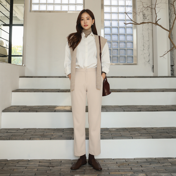 <font color="bb4b57"><b>Limited quantity SALE</b></font><br> Winter Soft Straight Fleece Slacks (Band Waist) (S-XL)