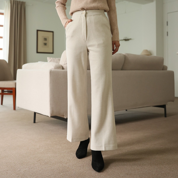 <font color="bb4b57"><b>Limited quantity SALE</b></font><br> Tension Primium Wool Bootcut Slacks (Band Waist) (S-XL)