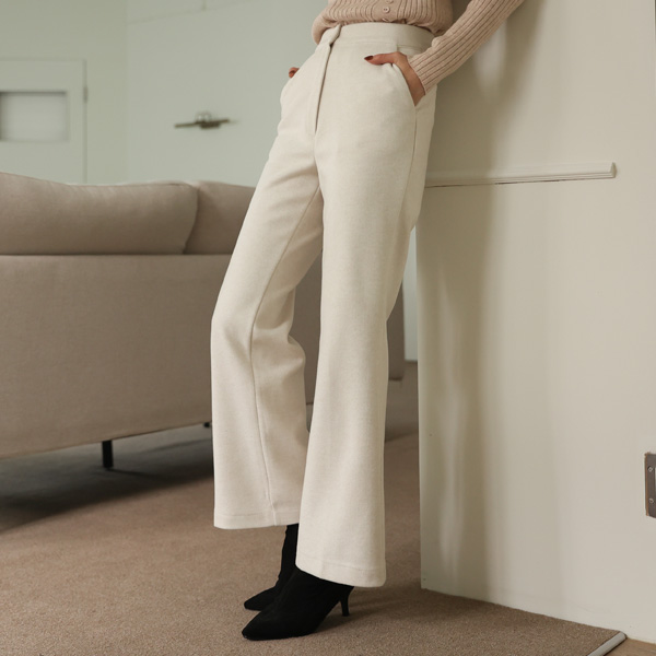 <font color="bb4b57"><b>Limited quantity SALE</b></font><br> Tension Primium Wool Bootcut Slacks (Band Waist) (S-XL)