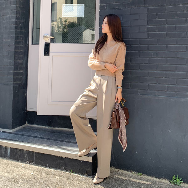 <b>[Limited Quantity SALE]</b> How-To Napping Pintuck Wide Slacks (SL)