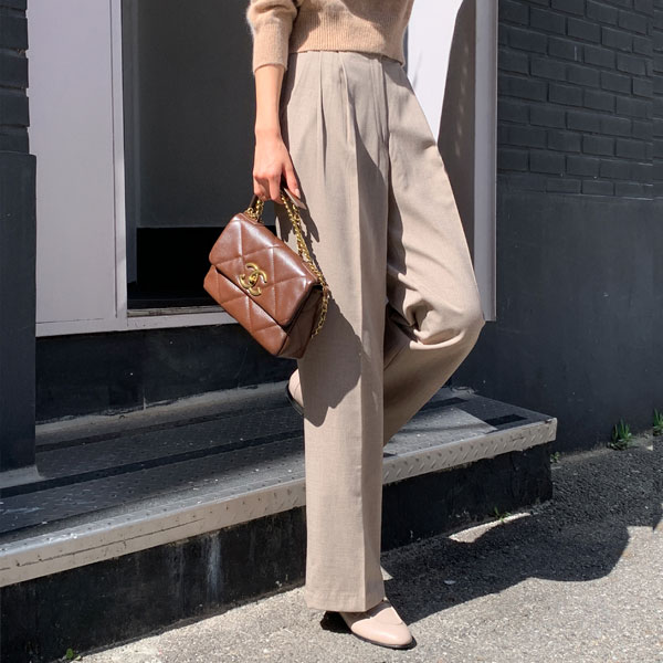 <b>[Limited Quantity SALE]</b> How-To Napping Pintuck Wide Slacks (SL)