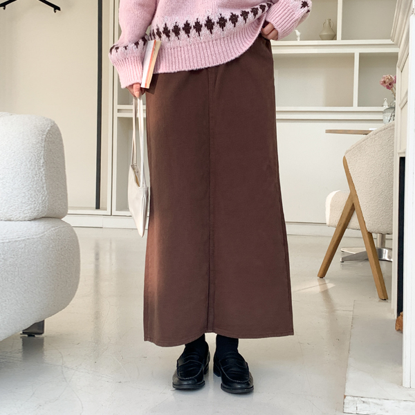 <b>[Limited Quantity SALE]</b> [Recommended for tall women!] Days Peach Fleece Cotton Skirt (SL)