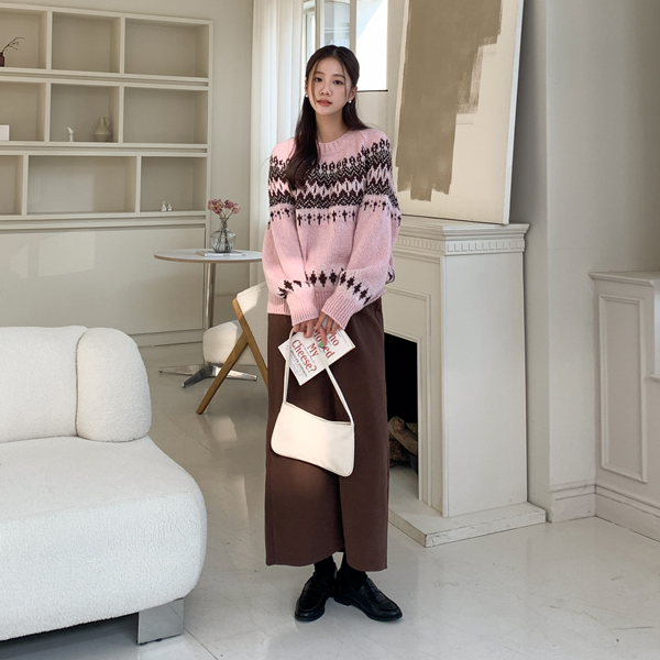 <b>[Limited Quantity SALE]</b> [Recommended for tall women!] Days Peach Fleece Cotton Skirt (SL)