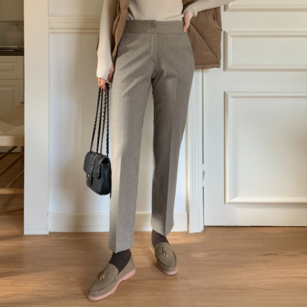 <b>[Limited Quantity SALE]</b> Cigarette Warm Pocket Back Banding Napping Slacks (S-XL)