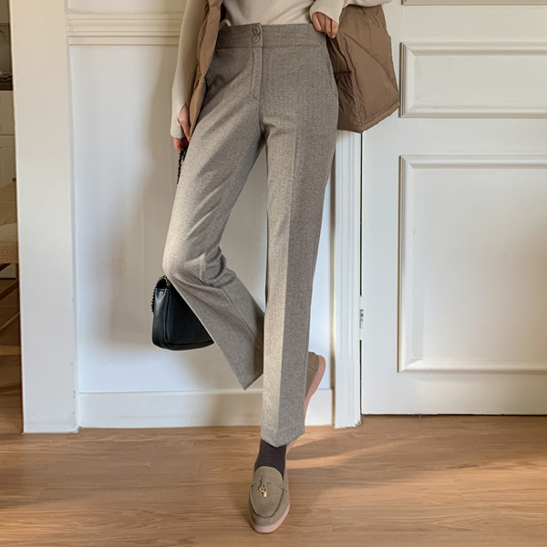 <b>[Limited Quantity SALE]</b> Cigarette Warm Pocket Back Banding Napping Slacks (S-XL)