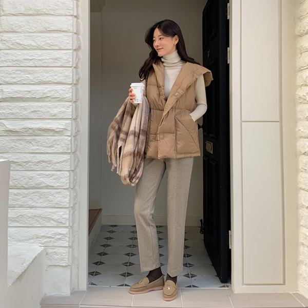 <b>[Limited Quantity SALE]</b> Cigarette Warm Pocket Back Banding Napping Slacks (S-XL)