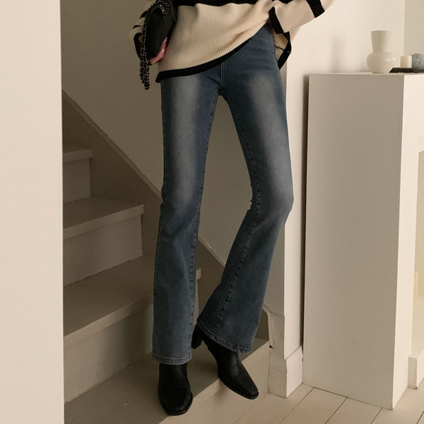 <b>[Limited Quantity SALE]</b> 3TYPE Slim Washing Napping Boot Cut Denim Pants (S-2XL)