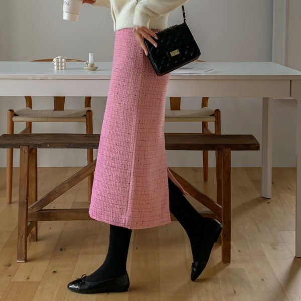 <b>[Limited Quantity SALE]</b> Hey All Tweed H-line Skirt (SL)