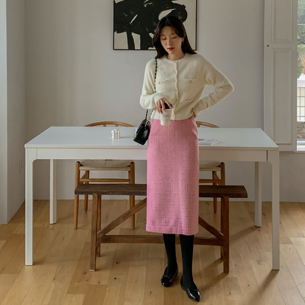 <b>[Limited Quantity SALE]</b> Hey All Tweed H-line Skirt (SL)