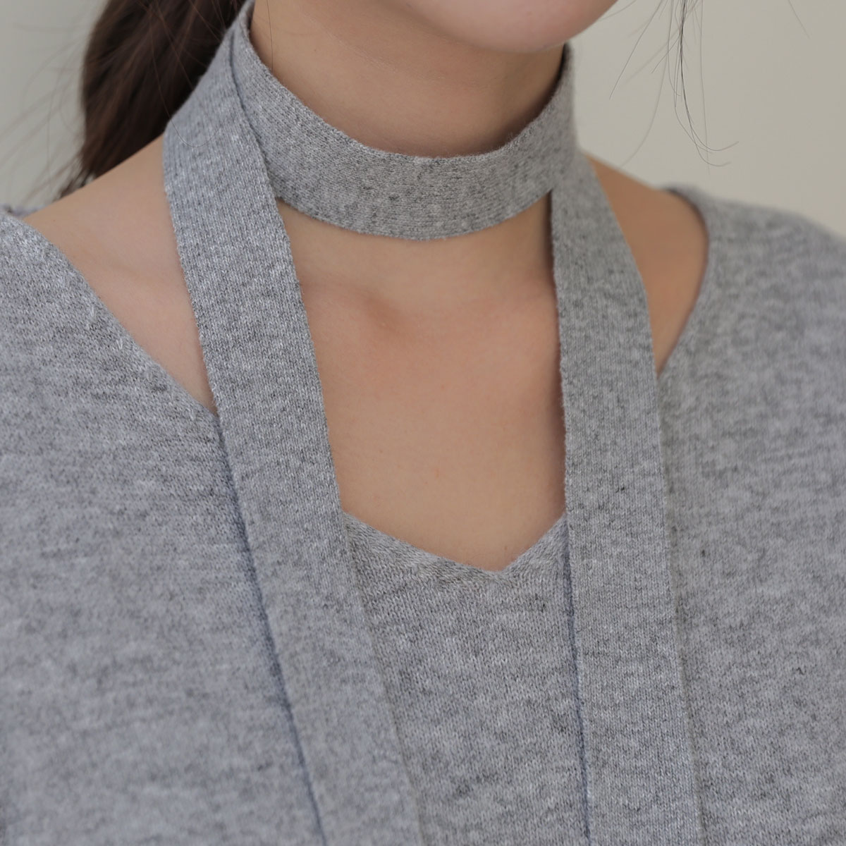 <b>[Limited Quantity SALE]</b> Forming Tie Set V-neck Knit