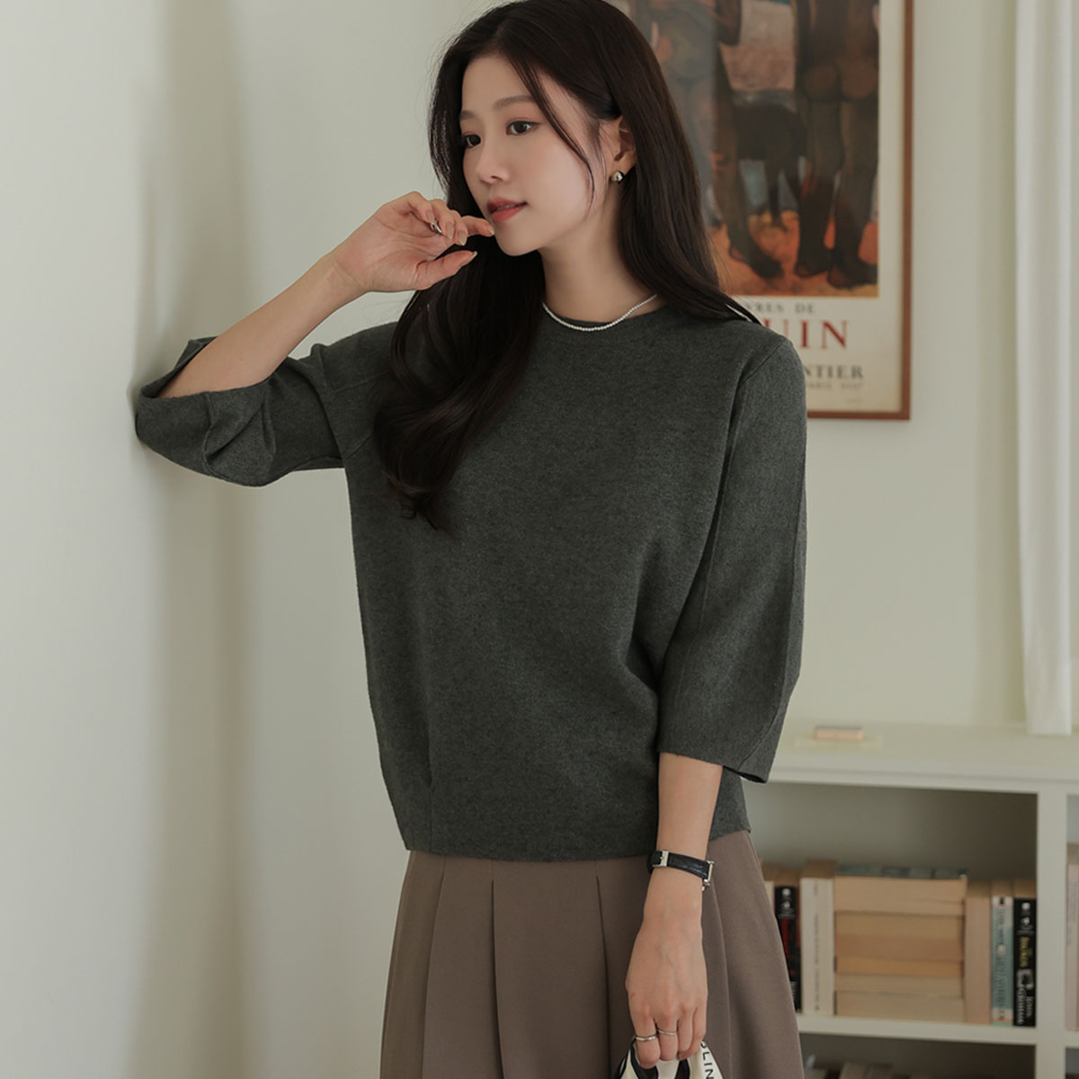 <b>[Limited Quantity SALE]</b> Uni Natural Balloon Sleeve Knit (Viscose)