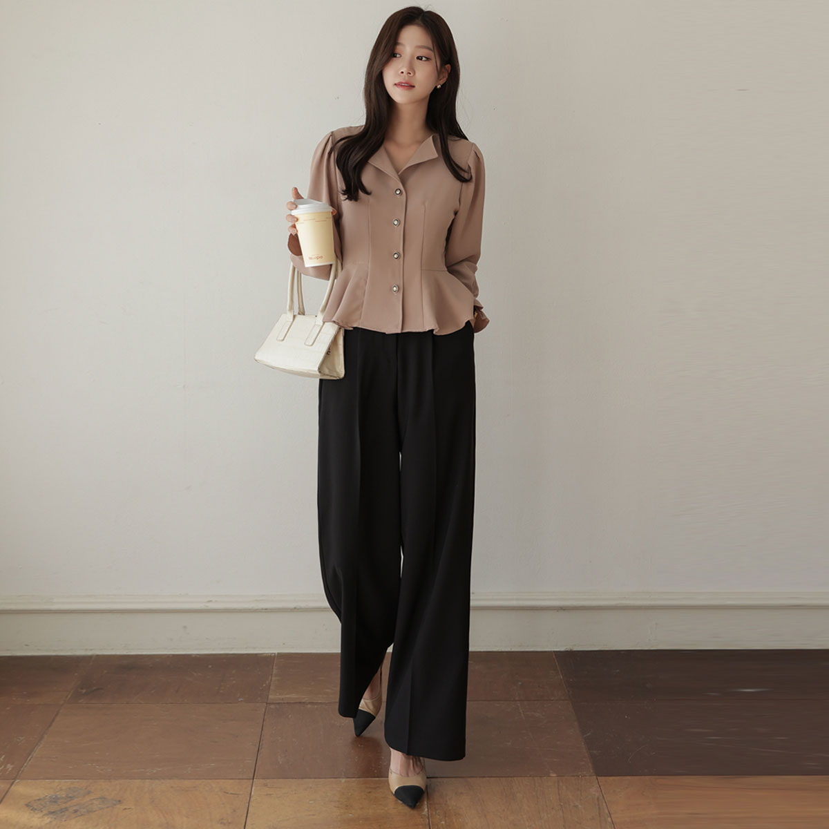 <b>[Limited Quantity SALE]</b> Frill Peplum Blouse