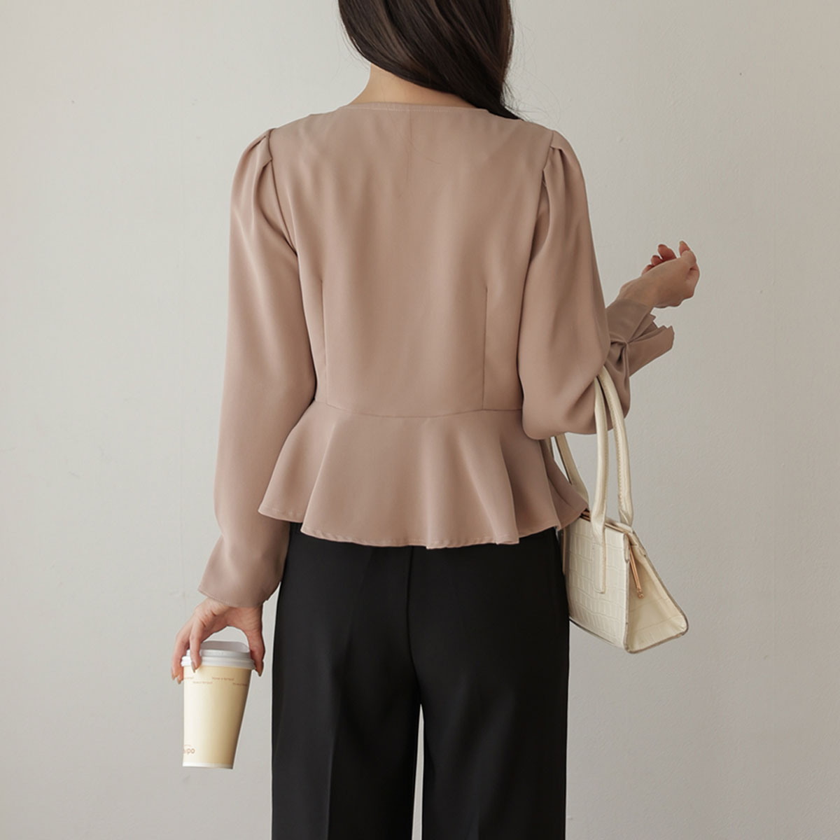 <b>[Limited Quantity SALE]</b> Frill Peplum Blouse