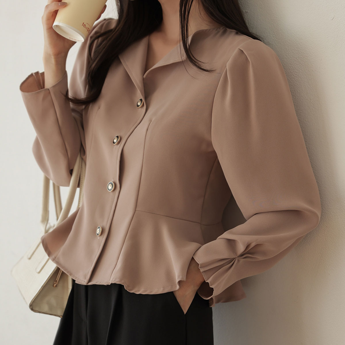 <b>[Limited Quantity SALE]</b> Frill Peplum Blouse