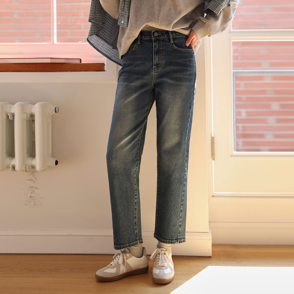 Return Exhaust Fit Washed Denim Pants (SL)