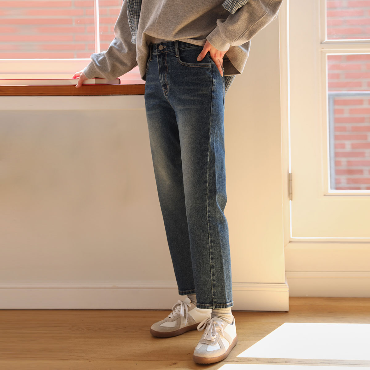 Return Exhaust Fit Washed Denim Pants (SL)