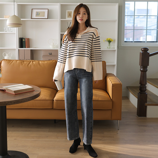 <b>[Limited Quantity SALE]</b> 3-type thermal fleece semi-wide denim pants (S-2XL)