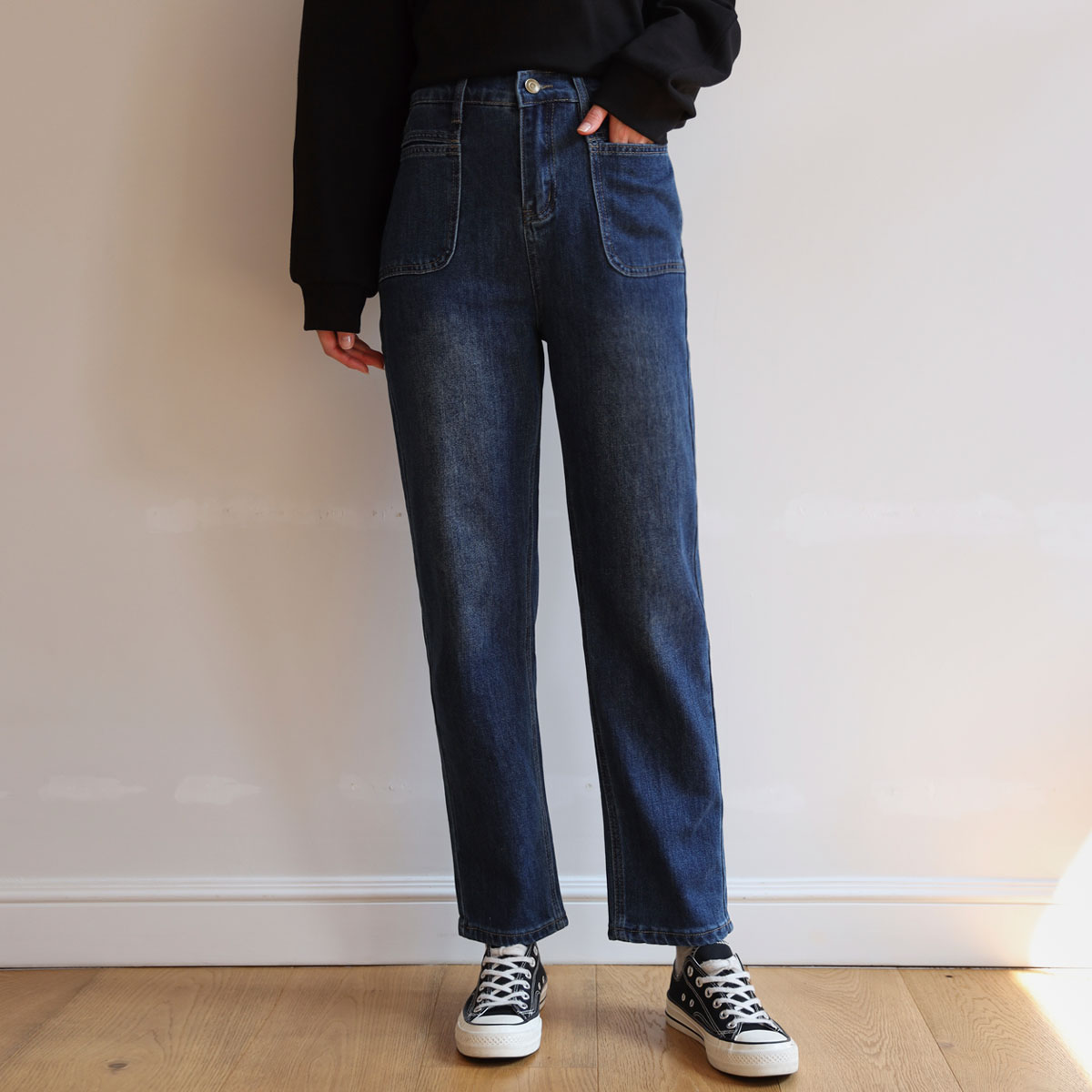 <font color="bb4b57"><b>Limited quantity SALE</b></font><br> Out pocket exhaust fit denim pants (S-2XL)