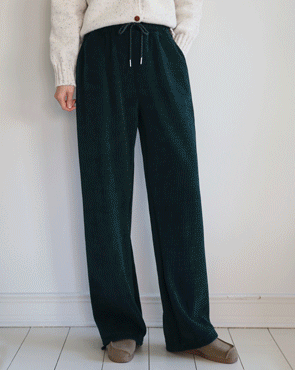 <font color="bb4b57"><b>Limited quantity SALE</b></font><br> two-way corduroy banding wide pants
