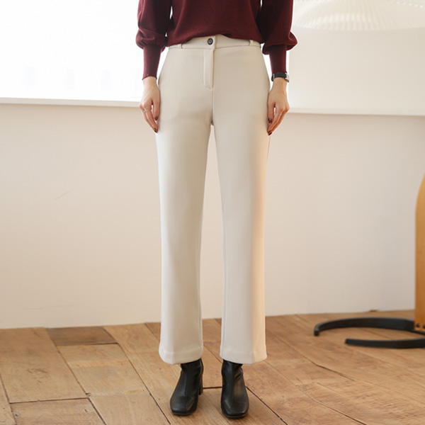 Warm, fluffy cheese, soft, one-piece slacks (ver. mink fur) (band waist)