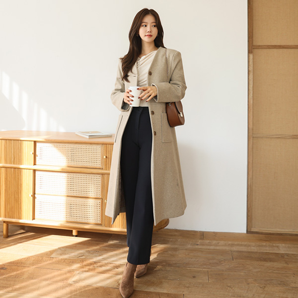 <b>[Limited quantity SALE]</b> Warm, fluffy cheese slacks (ver. mink fleece) (band waist)