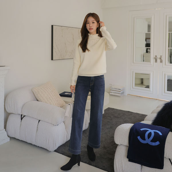 <b>[Limited Quantity SALE]</b> Secret Band Pony Wide Denim Pants (ver.napping)