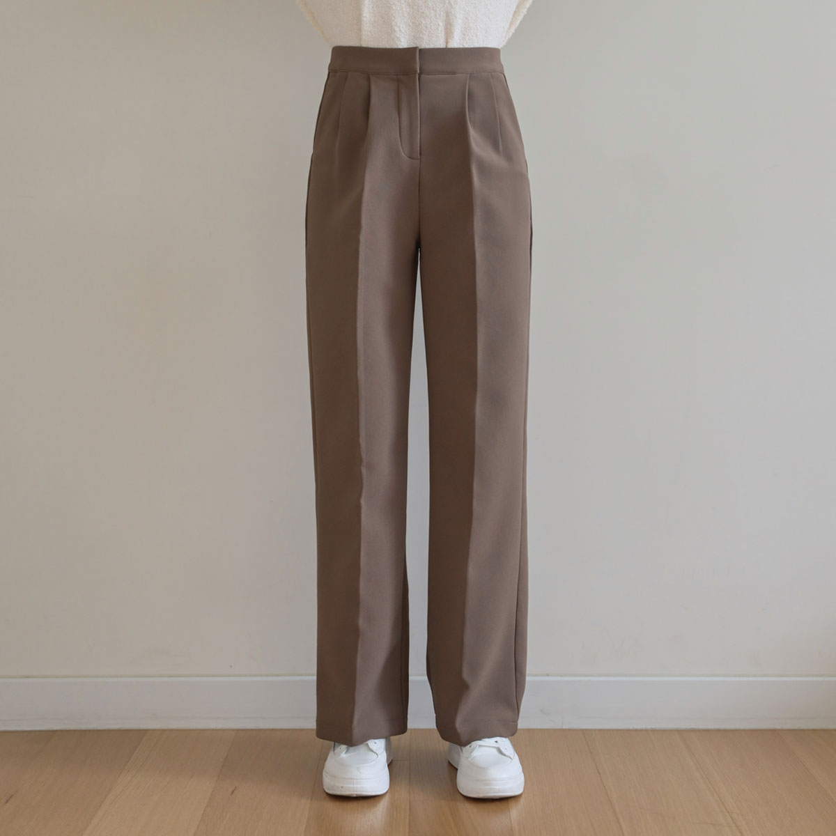 <b>[Limited Quantity SALE]</b> Warm Heat Fleece Two-Pin Tuck Wide Pants (S-2XL)