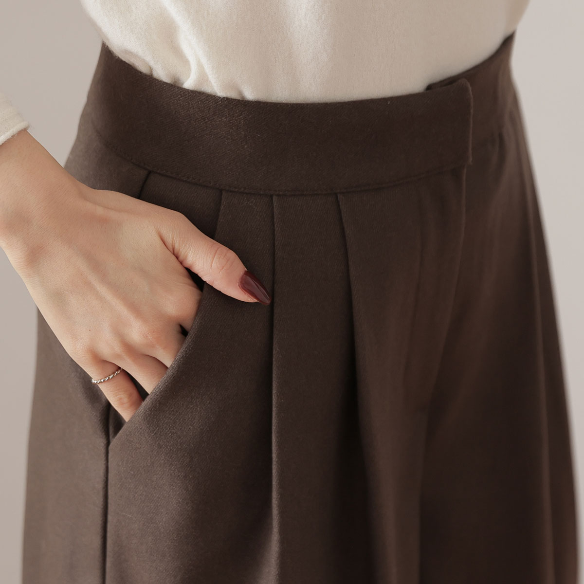 Rani Pintuck 8-part Culotte Pants