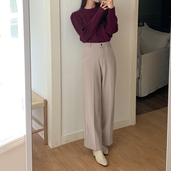 <font color="bb4b57"><b>Limited quantity SALE</b></font><br> Good Tension Napping Wide Slacks (SL)