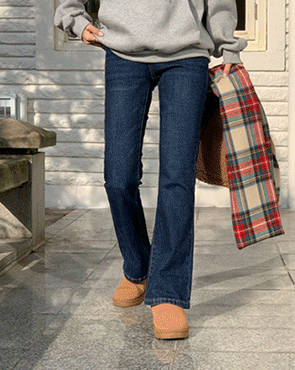 Life fit napping hidden banding boot cut denim pants (S-XL)