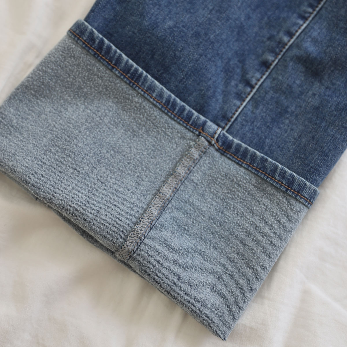 <b>[Limited Quantity SALE]</b> Jelly Tension Warm Fleece Semi-Wide Denim Pants (S-3XL)