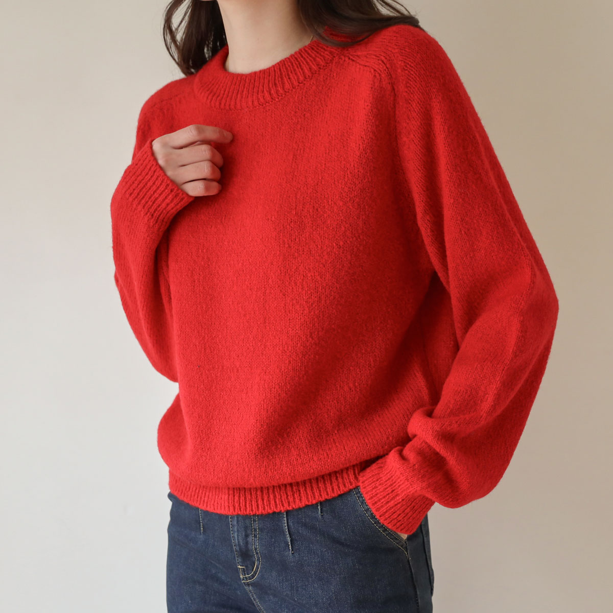 Fluffy round Alpaca Wool knit