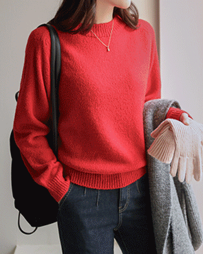 Fluffy round Alpaca Wool knit