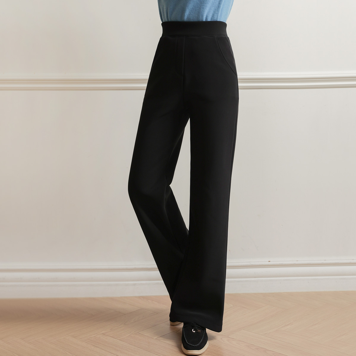 <b>[Limited Quantity SALE]</b> <b>[Made]</b> Holic Mom Comfortable Banding Mink Wide Slacks